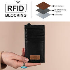 WGW-W1004  Wrangler Genuine Leather RFID Card Case Wallet