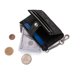 WGW-W1005  Wrangler Genuine Leather Floral Tooled RFID Card Wallet