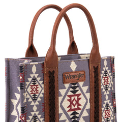 Wrangler Southwestern Print Small Canvas Tote/Crossbody - Burgundy