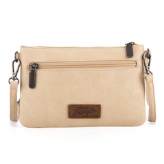 WG85-181 Wrangler Vintage Floral Tooled Collection Crossbody - Tan