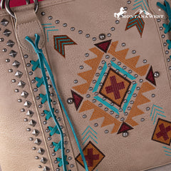 MW1248G-8317  Montana West Embroidered Aztec Collection Concealed Carry Tote