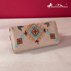 MW1248-W002 Montana West Embroidered Collection Wallet