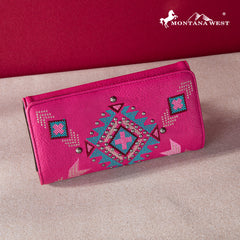 MW1248-W002 Montana West Embroidered Collection Wallet