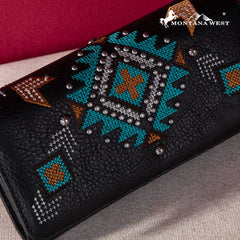 MW1248-W002 Montana West Embroidered Collection Wallet