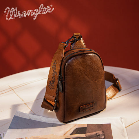 WG87-210A Wrangler Sling Bag/Crossbody/Chest Bag  - Dark Brown