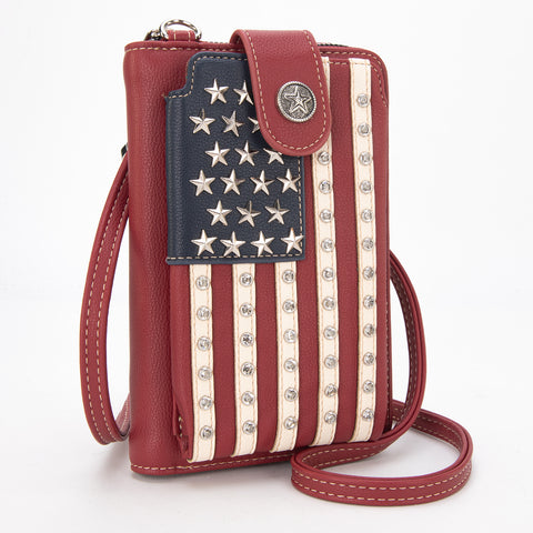 US04-183 Montana West American Pride Phone Case Crossbody Wallet