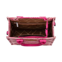 WG2209-8120S  Wrangler Aztec Pattern Dual Sided Print -Tote/Crossbody -Pink