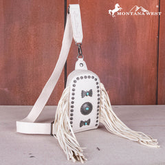 MW1270-210 Montana West Fringe Mariposa Concho Collection Sling Bag