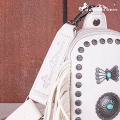 MW1270-210 Montana West Fringe Mariposa Concho Collection Sling Bag