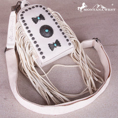 MW1270-210 Montana West Fringe Mariposa Concho Collection Sling Bag