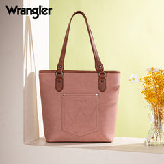WG171G-2002  Wrangler Logo  Waxed Canvas Tote