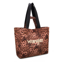 WG433-8317PK   Wrangler Leopard Print Large Tote/Crossbody -Pink