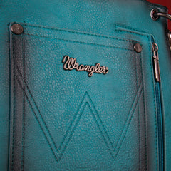 WG65-G2003 Wrangler Rivets Fringe Concealed Carry Crossbody -Turquoise