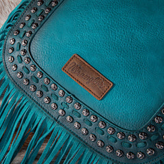 WG65-G2003 Wrangler Rivets Fringe Concealed Carry Crossbody -Turquoise