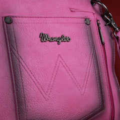 WG65-G2003 Wrangler Rivets Fringe Concealed Carry Crossbody -Hot Pink