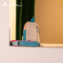 MW1278-2101 Montana West Embroidered  Collection Sling Bag