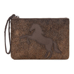 RLH-7003  Montana West Hair-On Cowhide Leather Wristlet