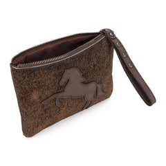 RLH-7003  Montana West Hair-On Cowhide Leather Wristlet