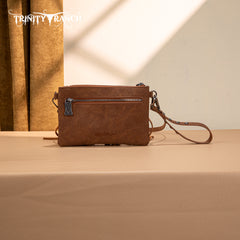 TR194-181  Trinity Ranch  Floral Tooled Collection Clutch/Crossbody
