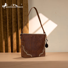 MW1335G-918  Montana West Embossed Collection Hobo Shoulder Bag