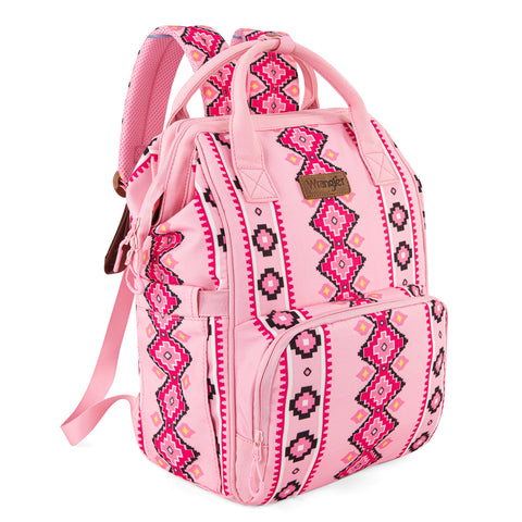 WG2204-9110   Wrangler Aztec Printed Callie Backpack -  Pink