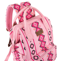 WG2204-9110   Wrangler Aztec Printed Callie Backpack -  Pink