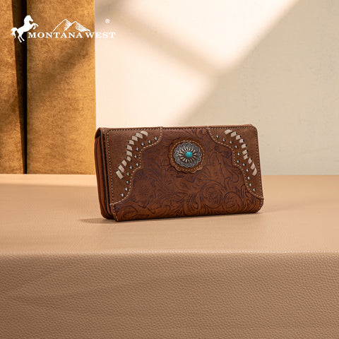 MW1335-W010 Montana West Embossed Collection  Wallet