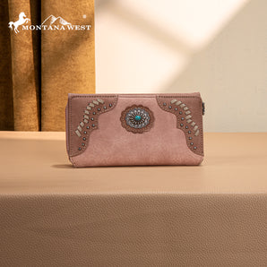 MW1335-W010 Montana West Embossed Collection Wallet