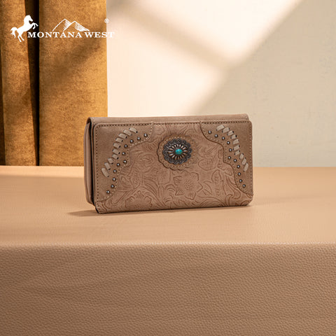 MW1335-W010 Montana West Embossed Collection  Wallet