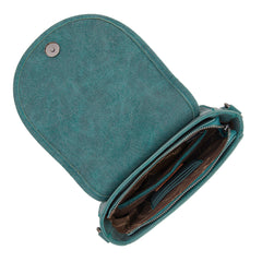 WG160-6010  Wrangler Sherpa Saddle Bag Crossbody - Turquoise