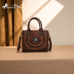 MW1331-8322   Montana West Concho Collection Small Tote/Crossbody