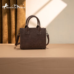 MW1331-8322   Montana West Concho Collection Small Tote/Crossbody