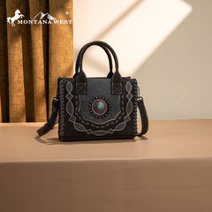 MW1331-8322   Montana West Concho Collection Small Tote/Crossbody