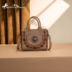 MW1331-8322   Montana West Concho Collection Small Tote/Crossbody