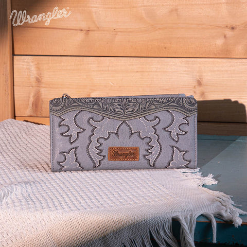 WG145-212 Wrangler Embroidered Bi-Fold Wallet - Jean