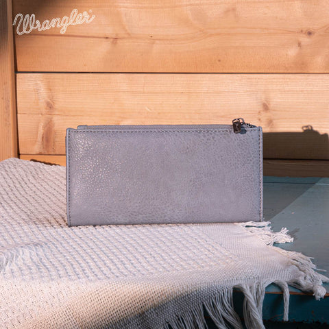 WG145-212 Wrangler Embroidered Bi-Fold Wallet - Jean