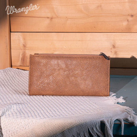 WG145-212 Wrangler Embroidered Bi-Fold Wallet - Khaki