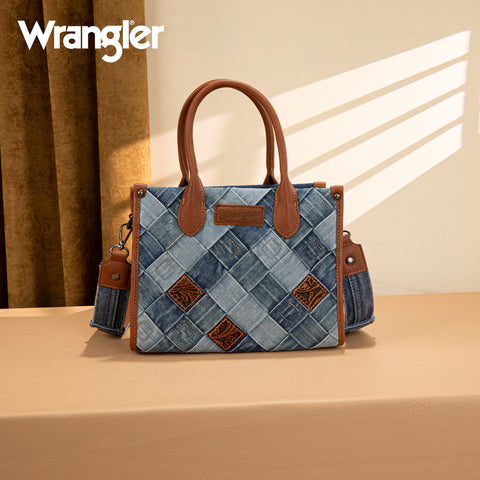 WG210-8120S  Wrangler Woven Denim Concealed Carry  Tote/Crossbody -Jean