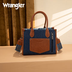 WG210-8120S  Wrangler Woven Denim Concealed Carry  Tote/Crossbody -Jean