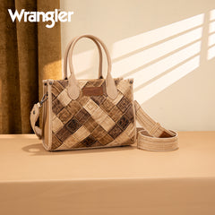 WG210-8120S  Wrangler Woven Denim Concealed Carry Tote/Crossbody -Tan