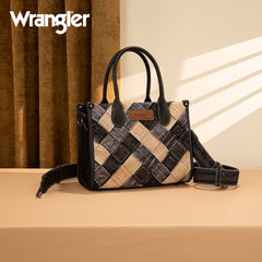 WG210-8120S  Wrangler Woven Denim Concealed Carry  Tote/Crossbody -Black