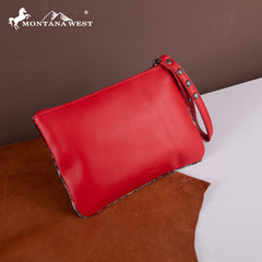 RLH-7003  Montana West Hair-On Cowhide Leather Wristlet