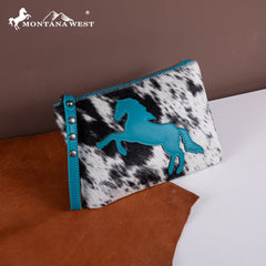 RLH-7003  Montana West Hair-On Cowhide Leather Wristlet