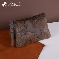 RLH-7003  Montana West Hair-On Cowhide Leather Wristlet