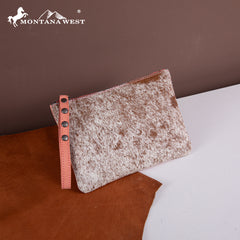 RLH-7001  Montana West Hair-On Cowhide Leather Wristlet