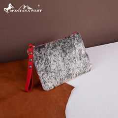 RLH-7001  Montana West Hair-On Cowhide Leather Wristlet