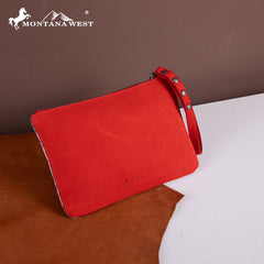 RLH-7001  Montana West Hair-On Cowhide Leather Wristlet