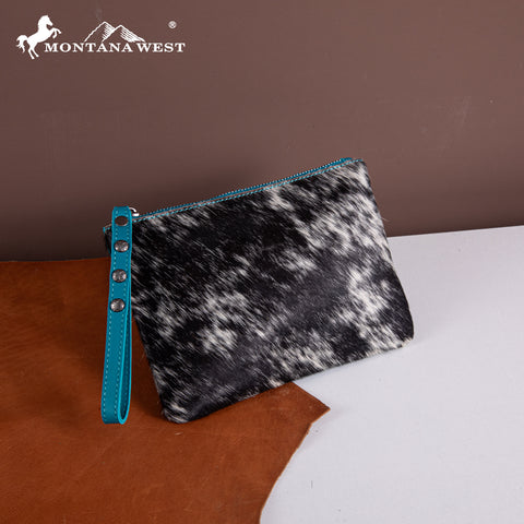 RLH-7001  Montana West Hair-On Cowhide Leather Wristlet
