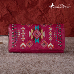 MW1245-W002 Montana West Embroidered Collection Wallet