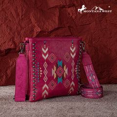 MW1245G-9360  Montana West Embroidered Collection Concealed Carry Crossbody